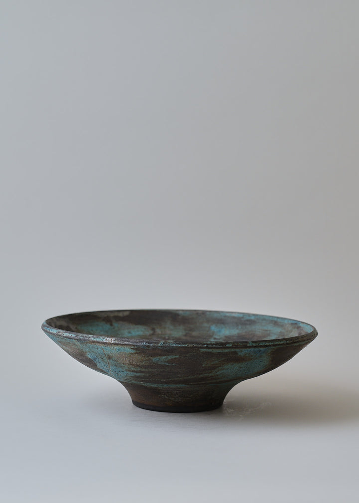 Lucy Bowl in Brushed Turquoise - Victoria Morris Pottery