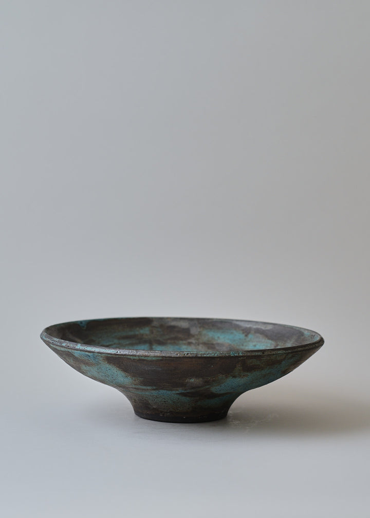 Lucy Bowl in Brushed Turquoise - Victoria Morris Pottery