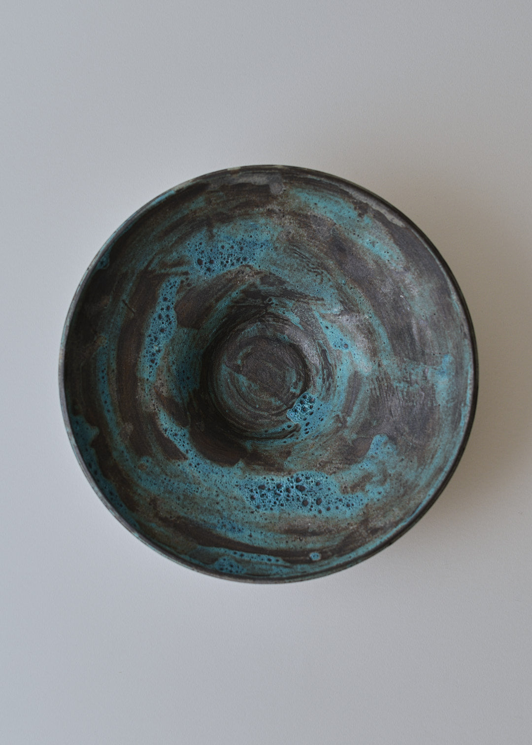 Lucy Bowl in Brushed Turquoise - Victoria Morris Pottery