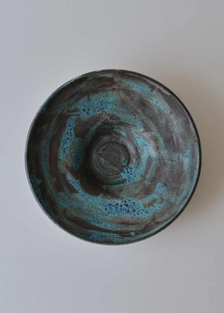 Lucy Bowl in Brushed Turquoise - Victoria Morris Pottery