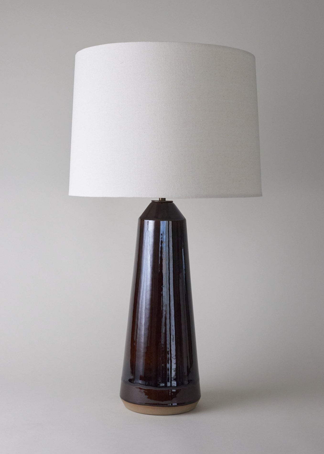 Large Column Lamp in Dark Amber - Victoria Morris Pottery