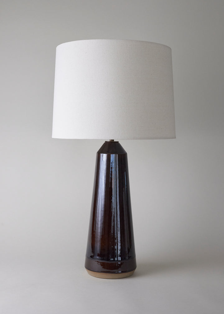 Large Column Lamp in Dark Amber - Victoria Morris Pottery