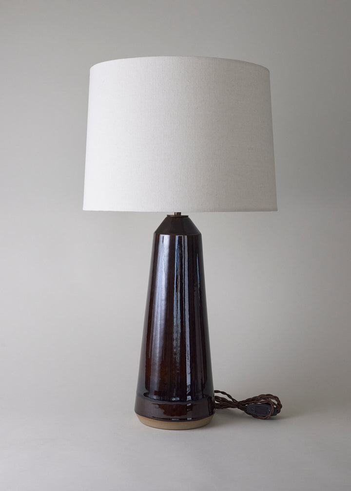 Large Column Lamp in Dark Amber - Victoria Morris Pottery