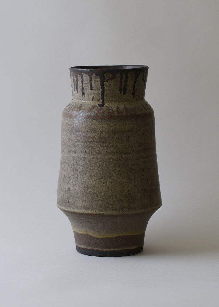 Cubist Vase Series in Bronzed Hazel - Victoria Morris Pottery