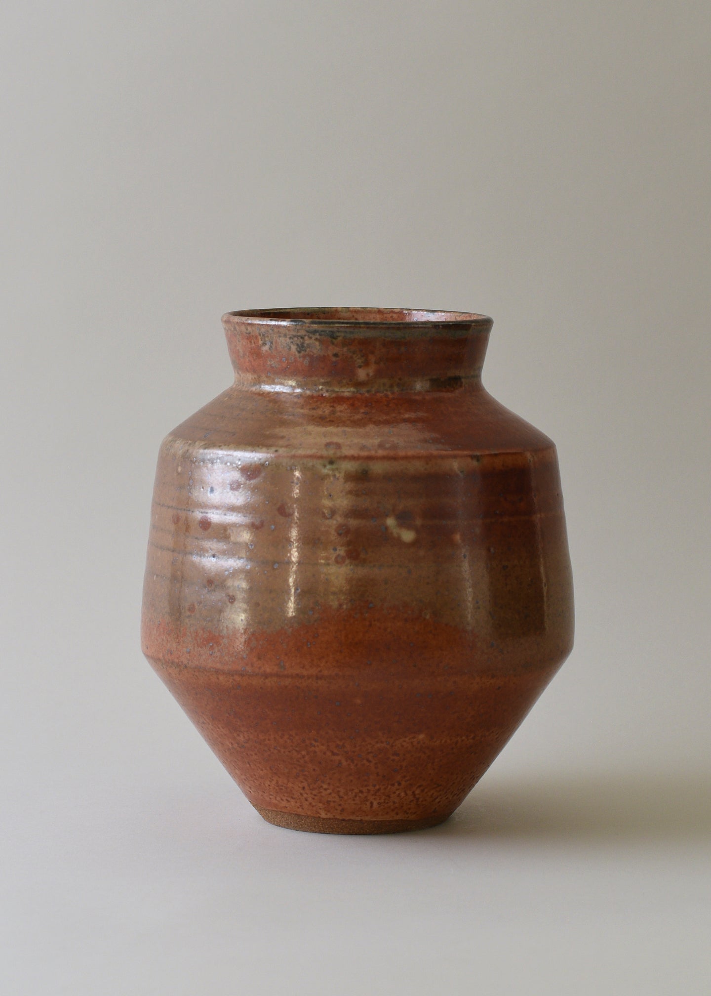 Cubist Vase in Shino - Victoria Morris Pottery