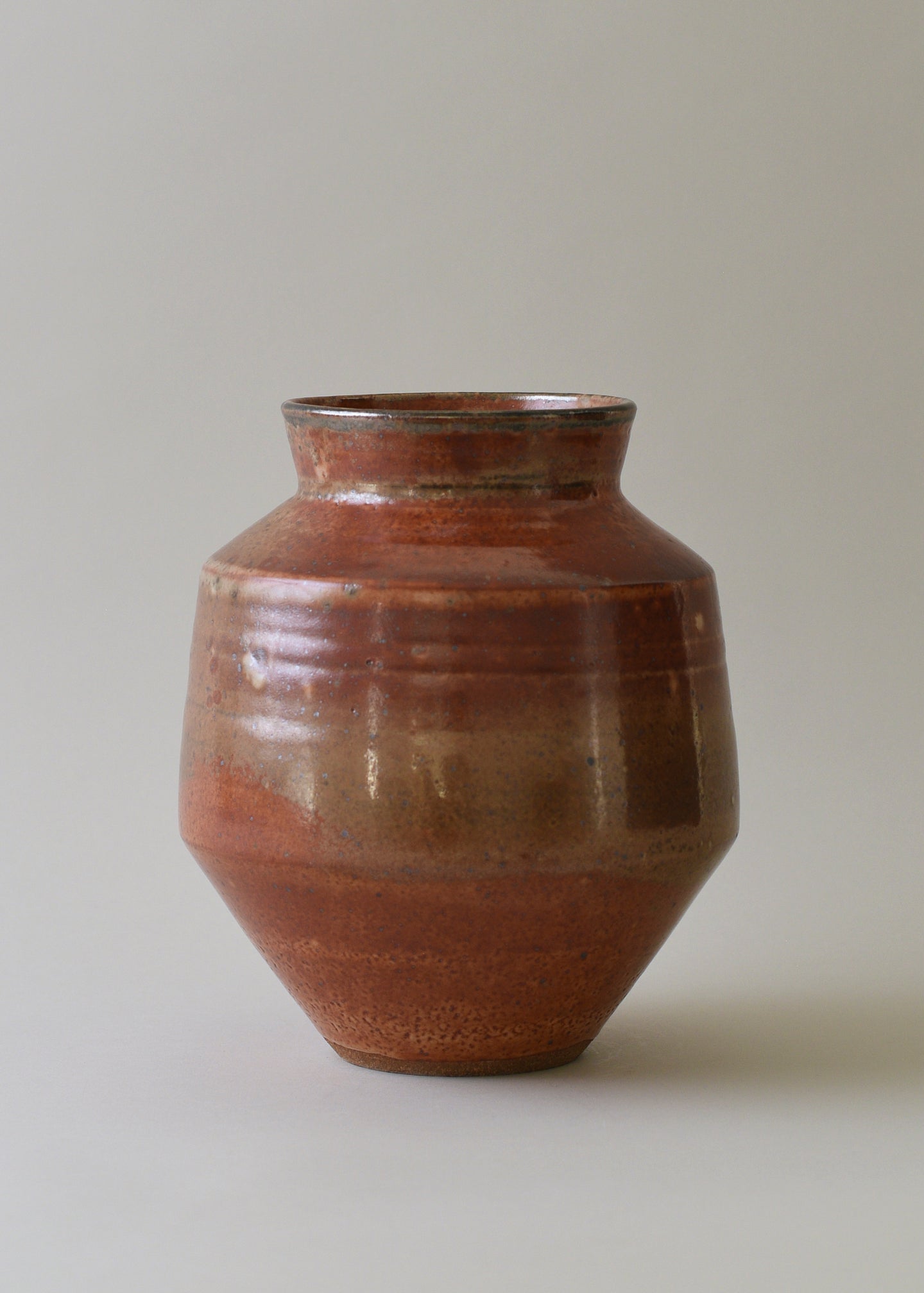 Cubist Vase in Shino - Victoria Morris Pottery