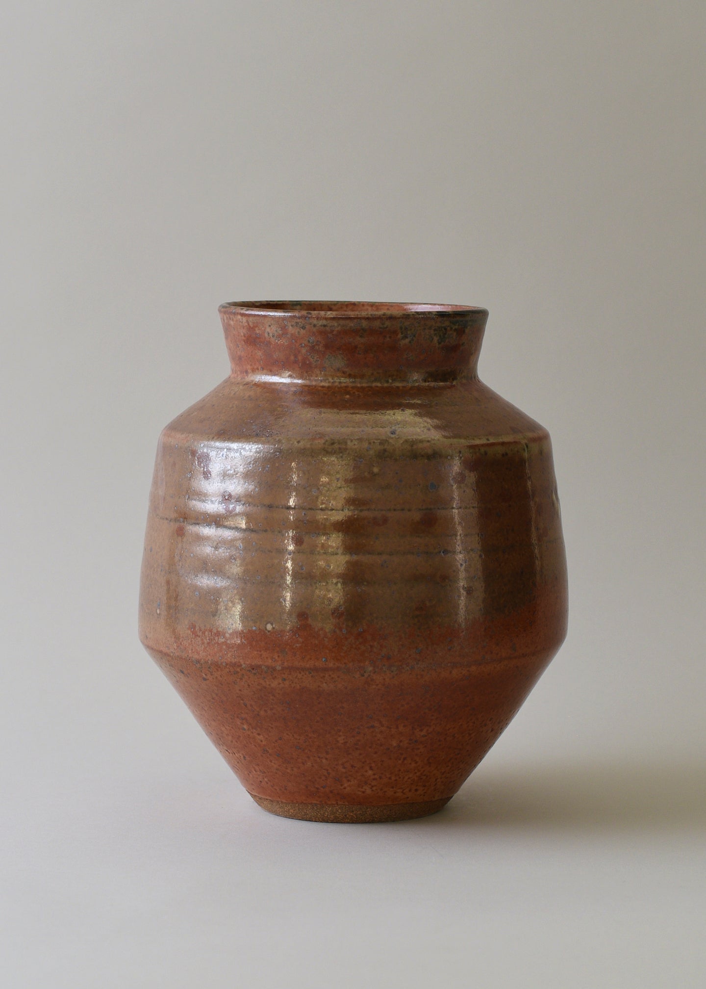 Cubist Vase in Shino - Victoria Morris Pottery