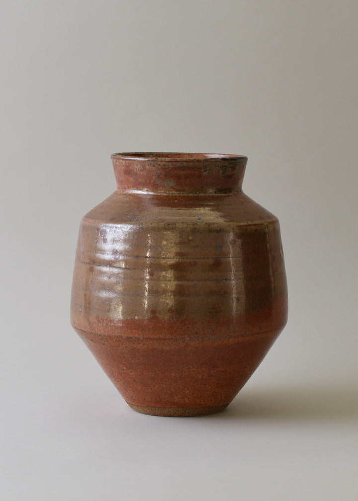 Cubist Vase in Shino - Victoria Morris Pottery