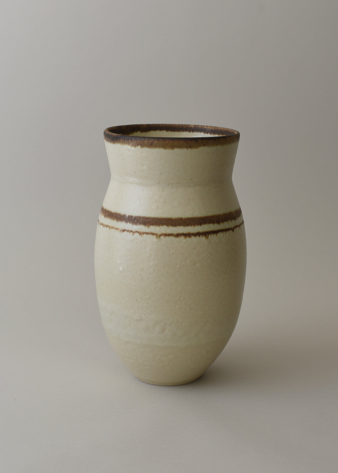 Deco Series Vase in Bronze Stripe - Victoria Morris Pottery