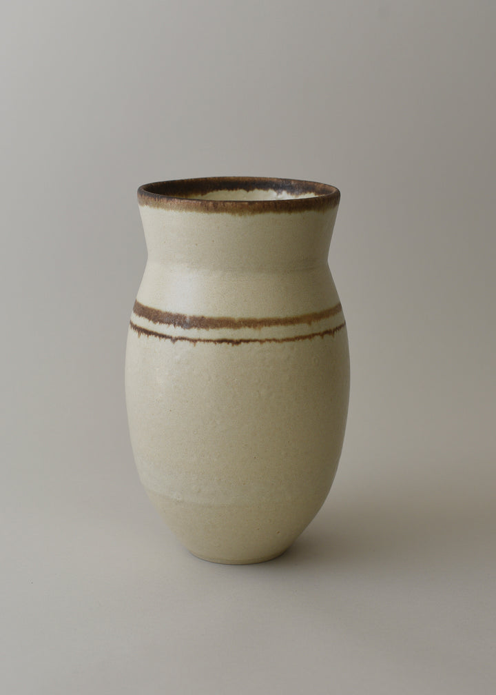 Deco Series Vase in Bronze Stripe - Victoria Morris Pottery