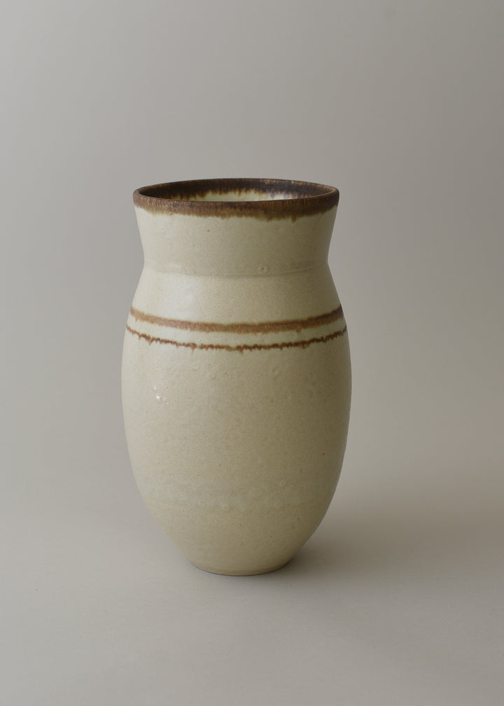 Deco Series Vase in Bronze Stripe - Victoria Morris Pottery