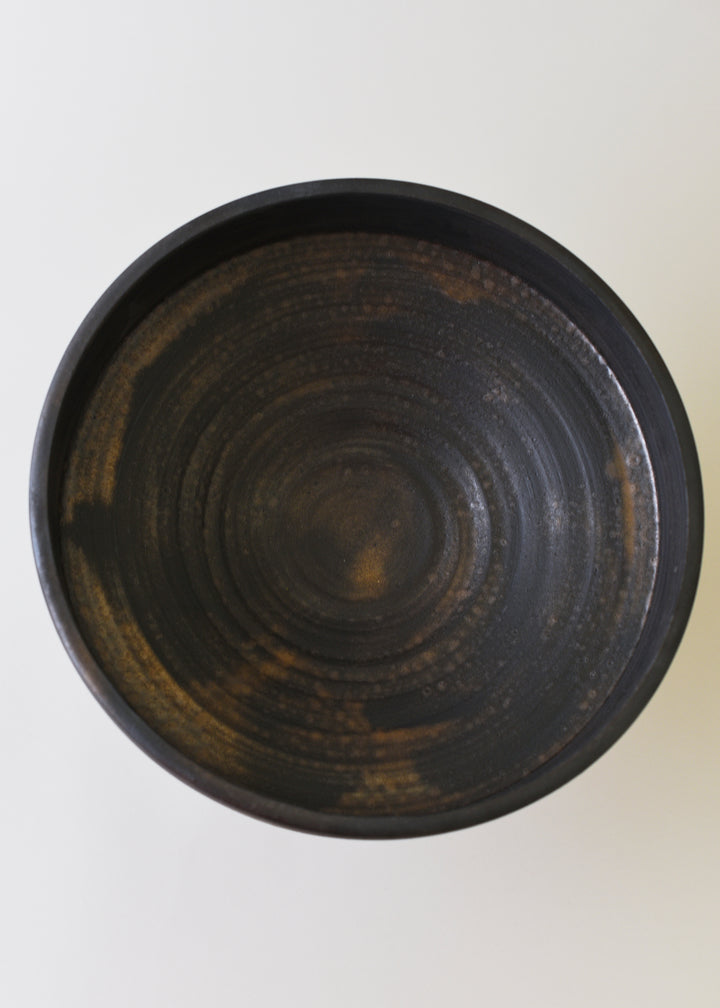 Elevated Bowl in Brushed Bronze - Victoria Morris Pottery