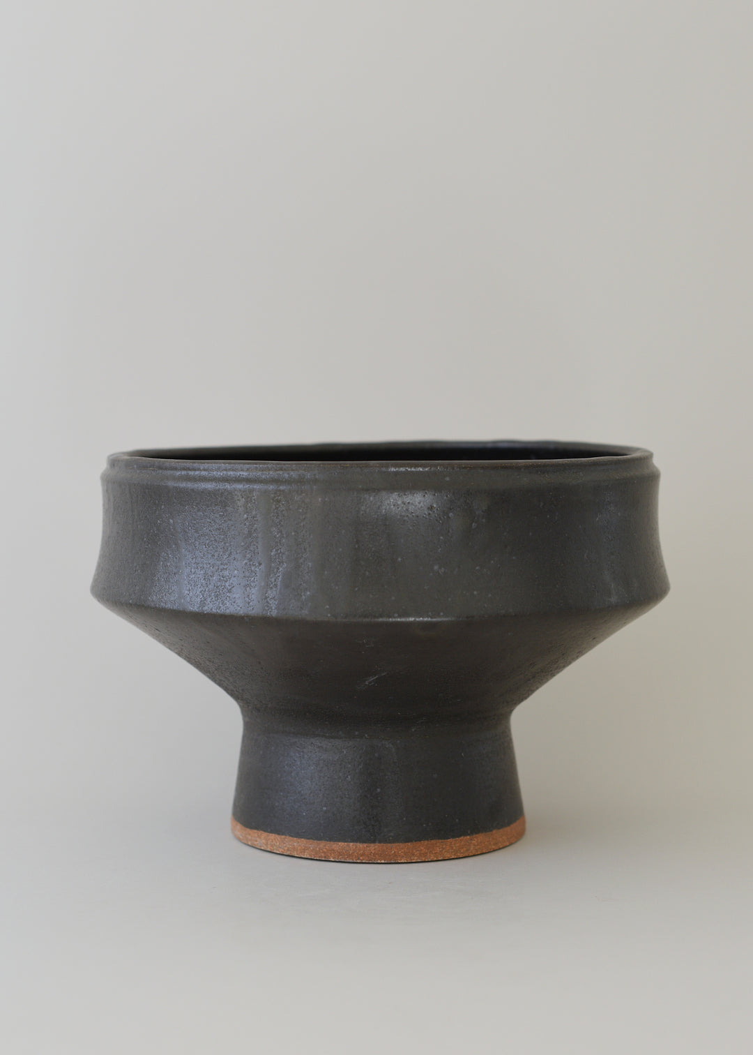 Elevated Bowl in Iron Black - Victoria Morris Pottery