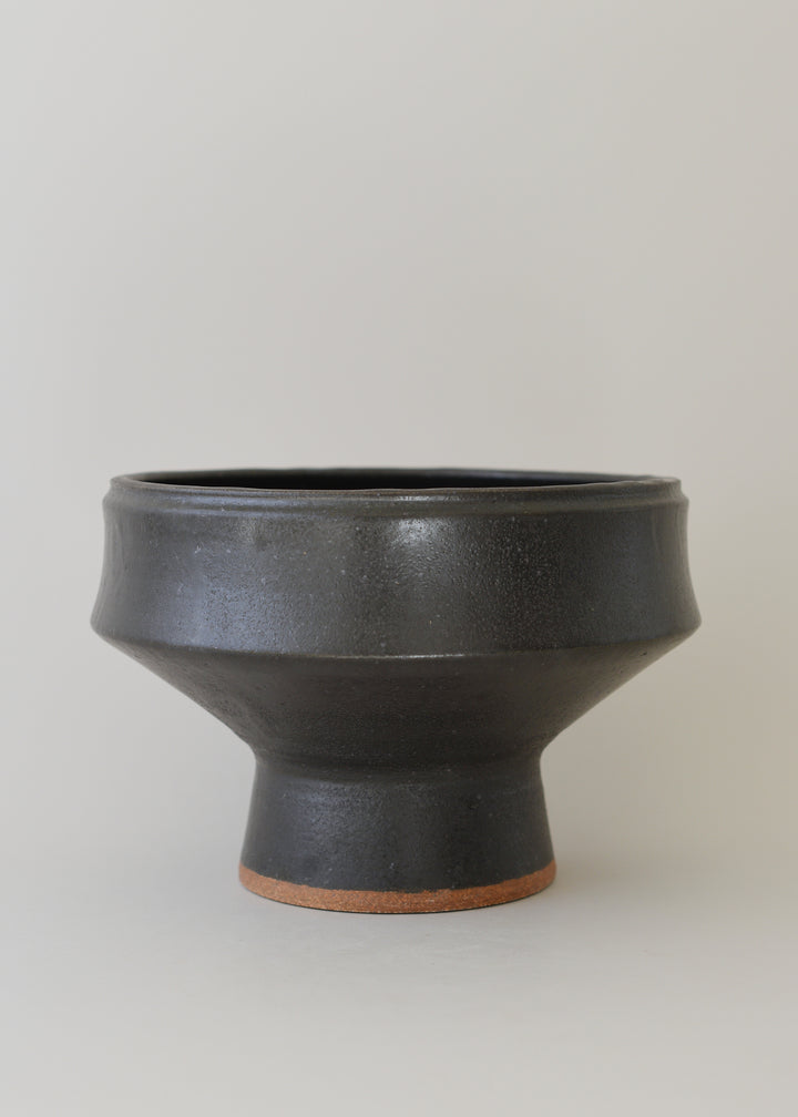 Elevated Bowl in Iron Black - Victoria Morris Pottery