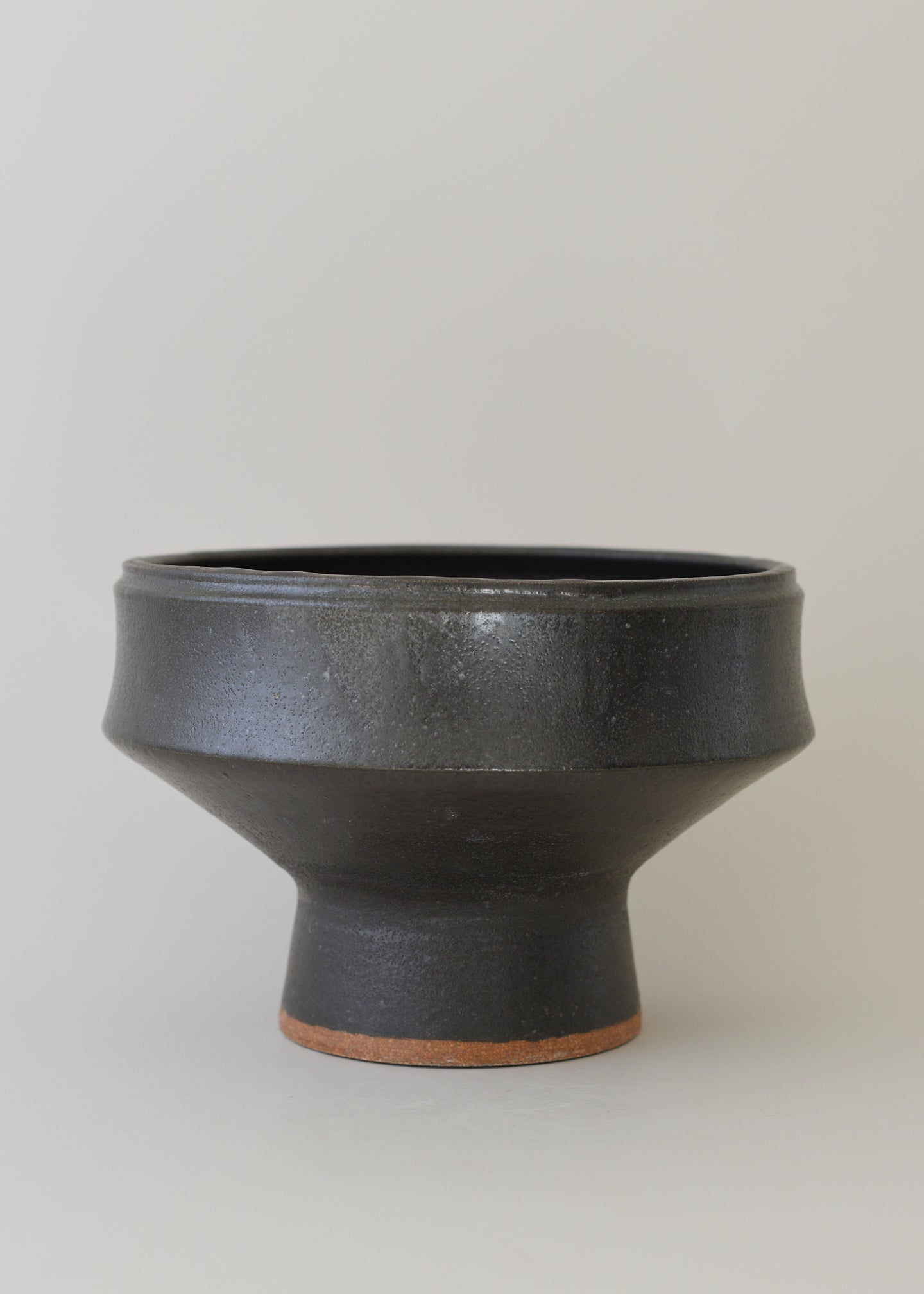 Elevated Bowl in Iron Black - Victoria Morris Pottery