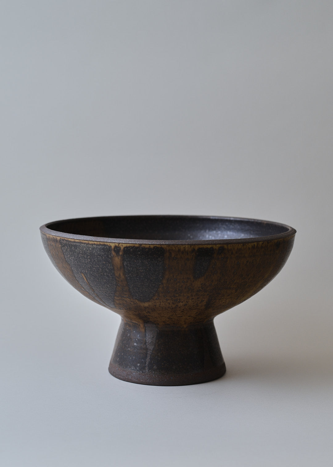 Large Footed Bowl in Live Oak - Victoria Morris Pottery