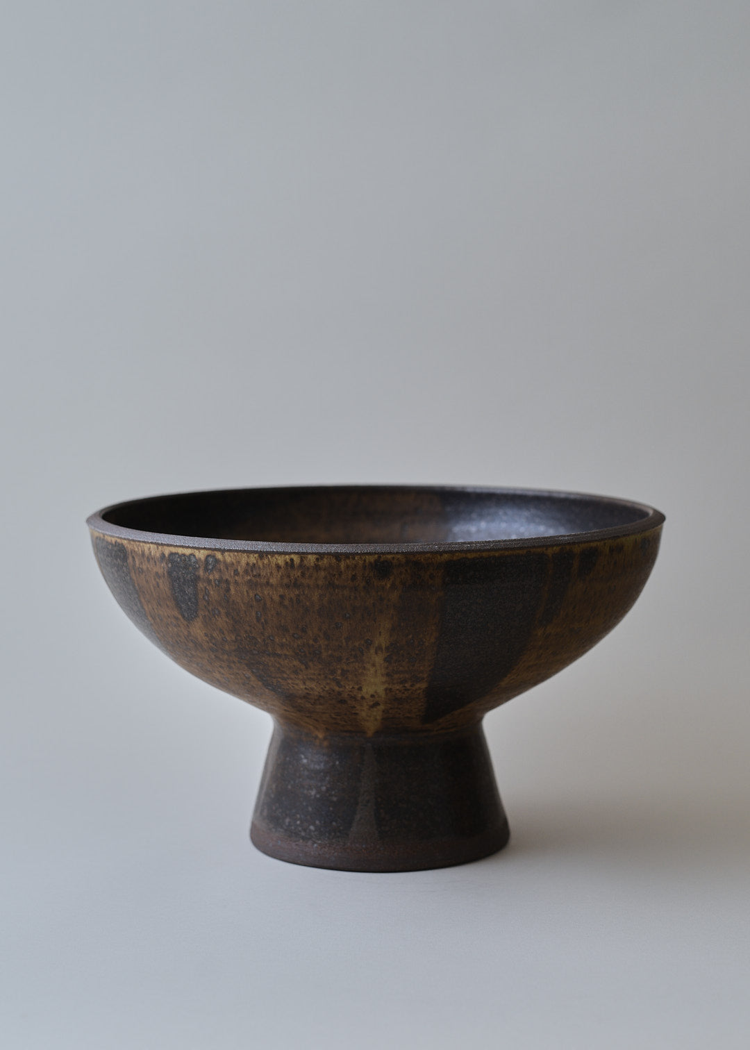 Large Footed Bowl in Live Oak - Victoria Morris Pottery
