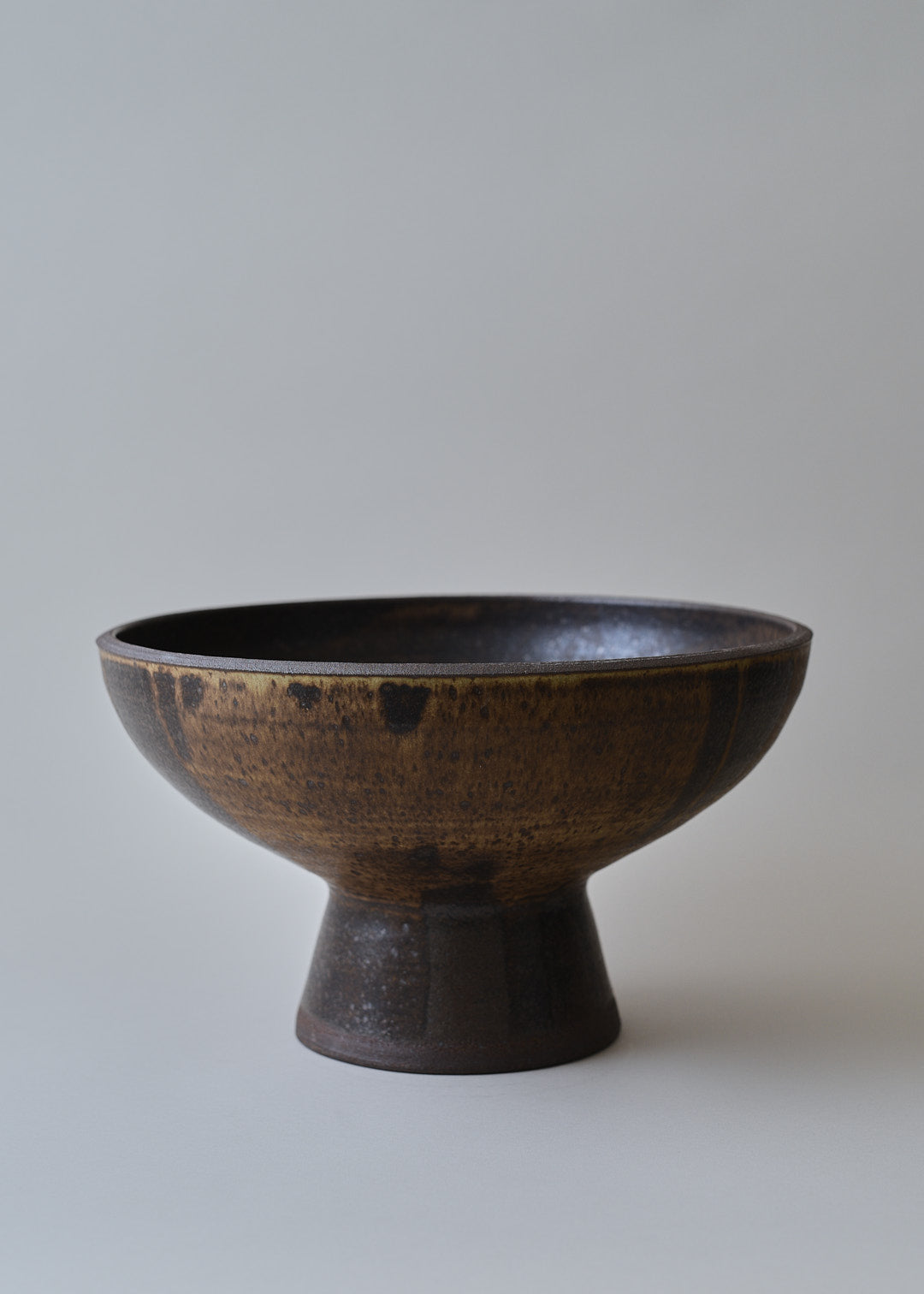 Large Footed Bowl in Live Oak - Victoria Morris Pottery