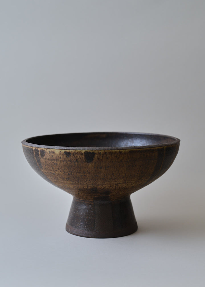 Large Footed Bowl in Live Oak - Victoria Morris Pottery