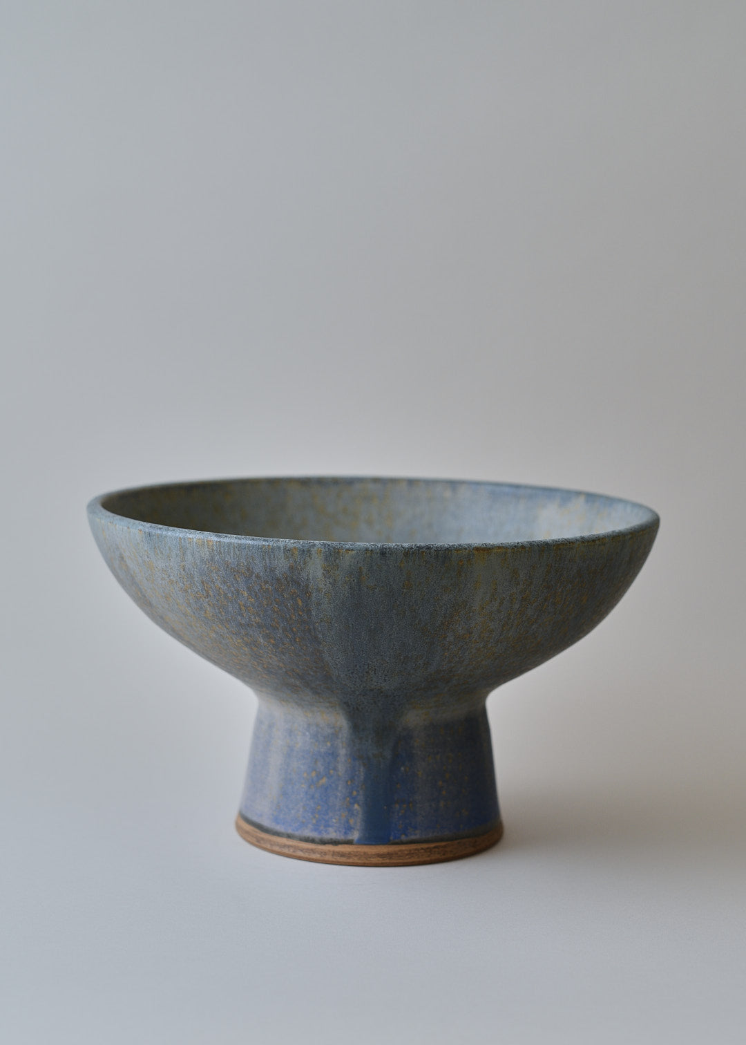 Large Footed Bowl in Lake Blue - Victoria Morris Pottery