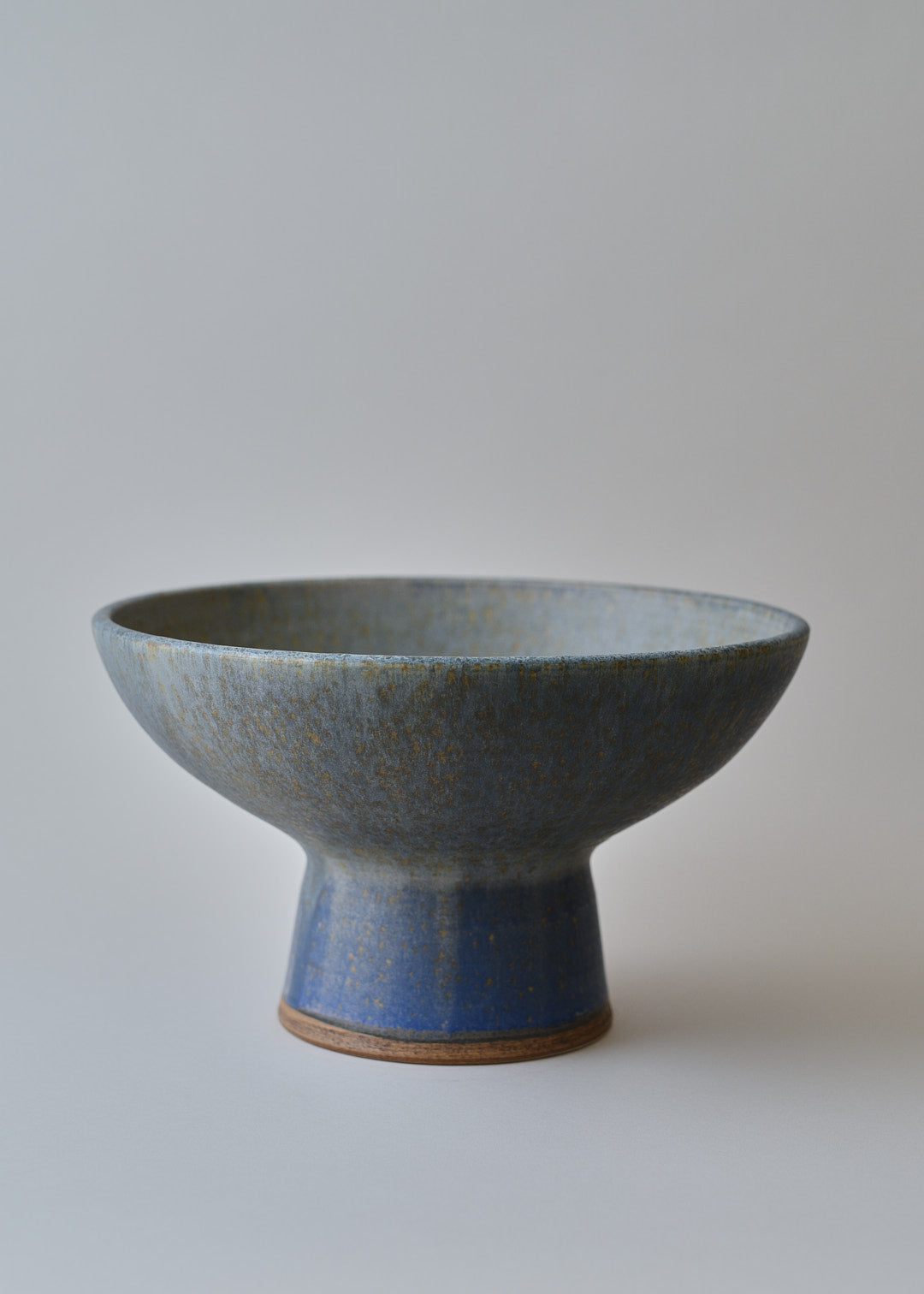Large Footed Bowl in Lake Blue - Victoria Morris Pottery