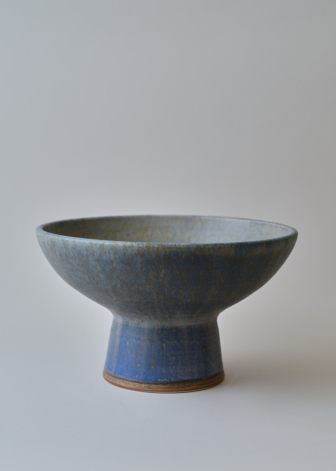 Large Footed Bowl in Lake Blue - Victoria Morris Pottery