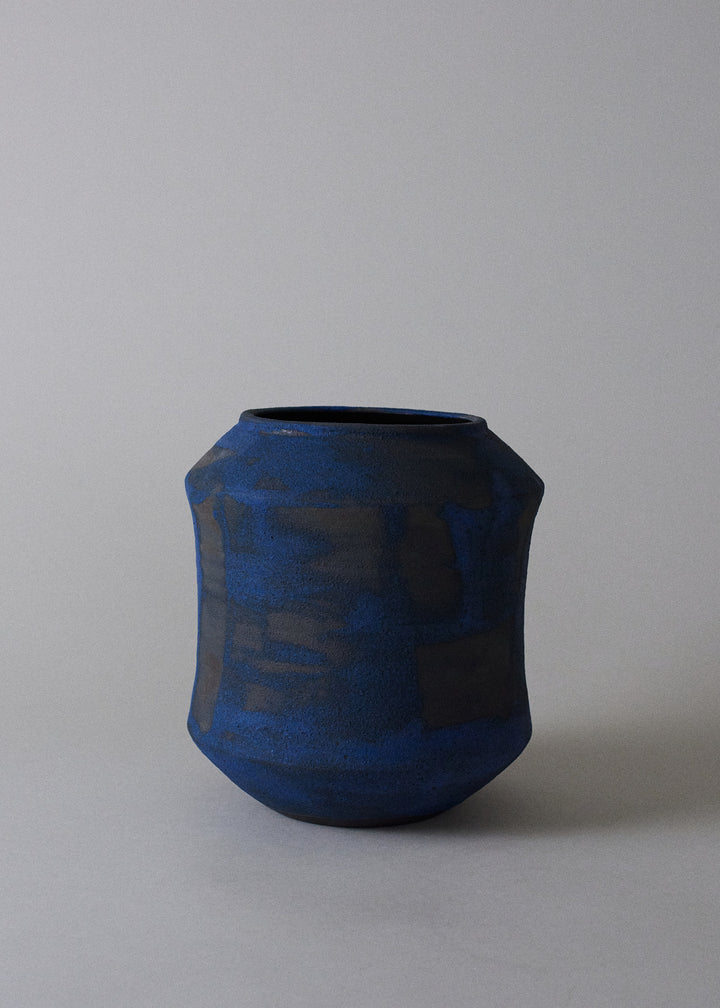 Elle Series Vase in Brushed Cobalt - Victoria Morris Pottery