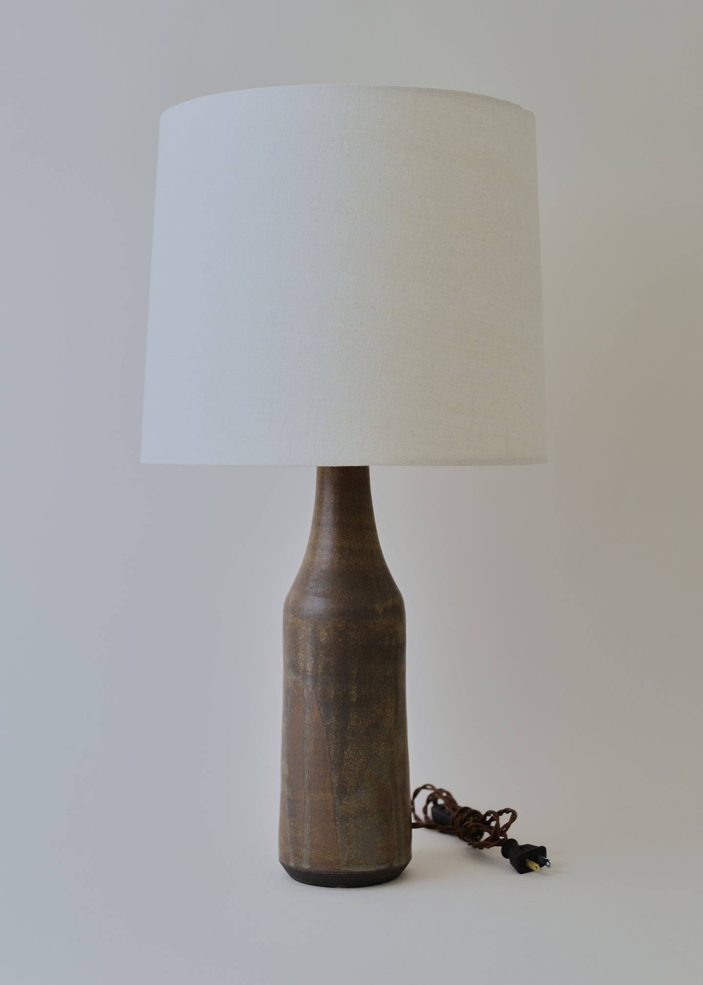 Elongated Bottle Lamp in Hazel - Victoria Morris Pottery