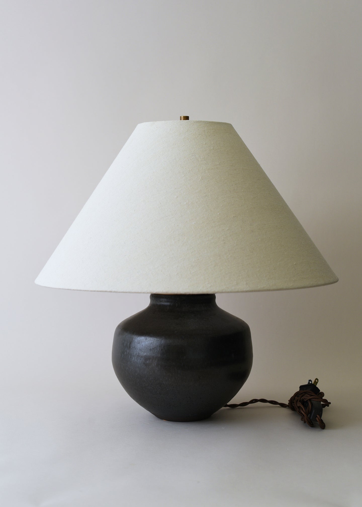 Small Ava Lamp in Iron Black - Victoria Morris Pottery