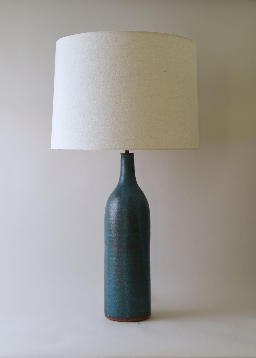 Extra Large Bottle Lamp in Turquoise - Victoria Morris Pottery
