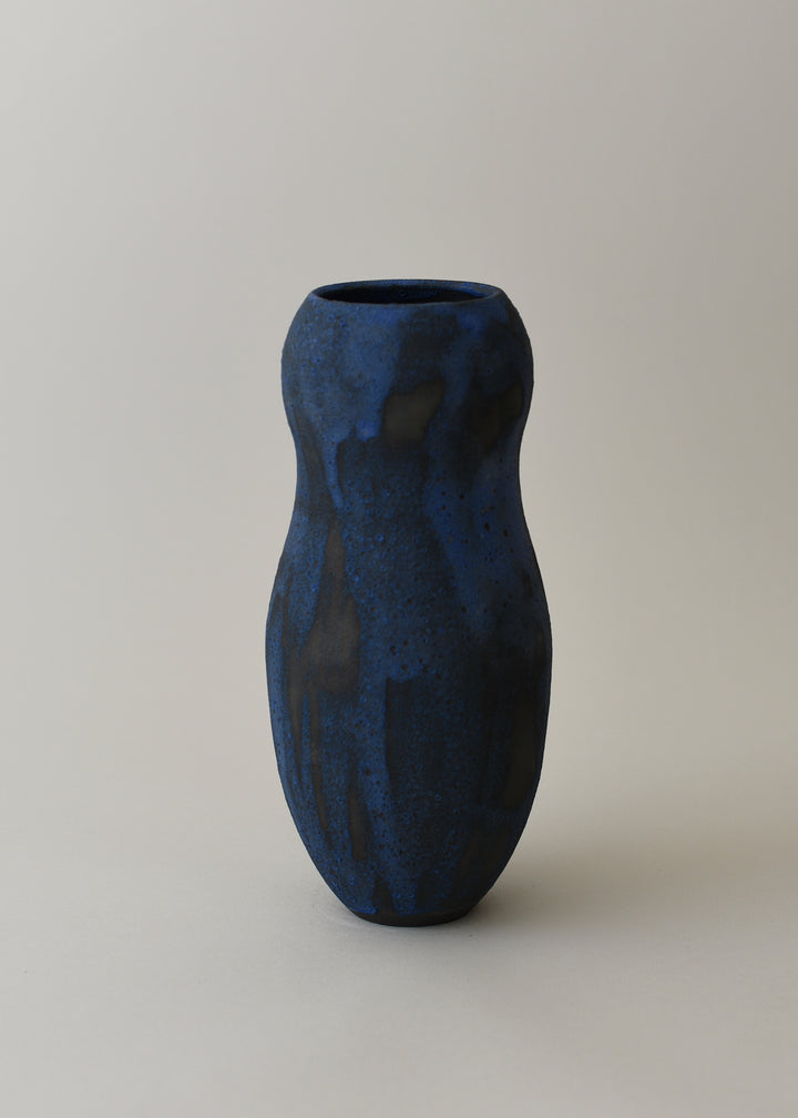 Small Figure Vase no. 2 in Brushed Cobalt - Victoria Morris Pottery