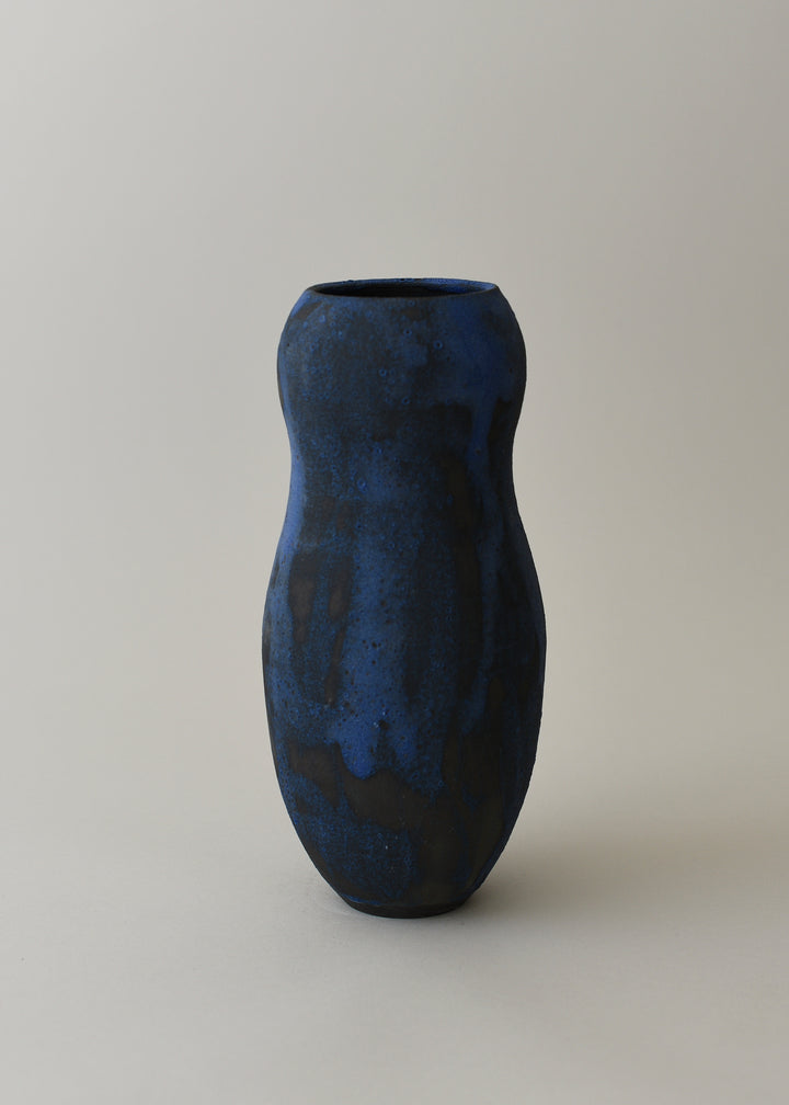 Small Figure Vase no. 2 in Brushed Cobalt - Victoria Morris Pottery