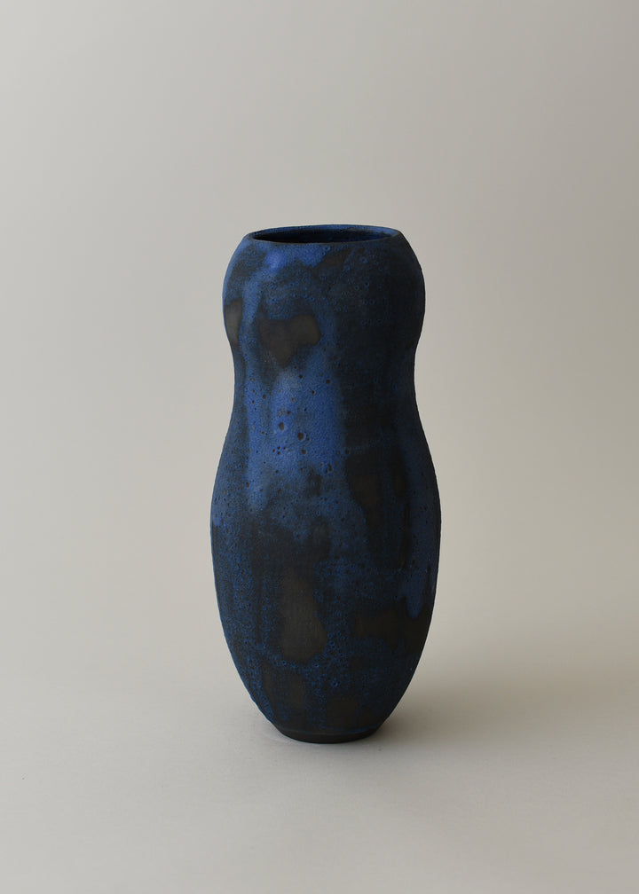Small Figure Vase no. 2 in Brushed Cobalt - Victoria Morris Pottery