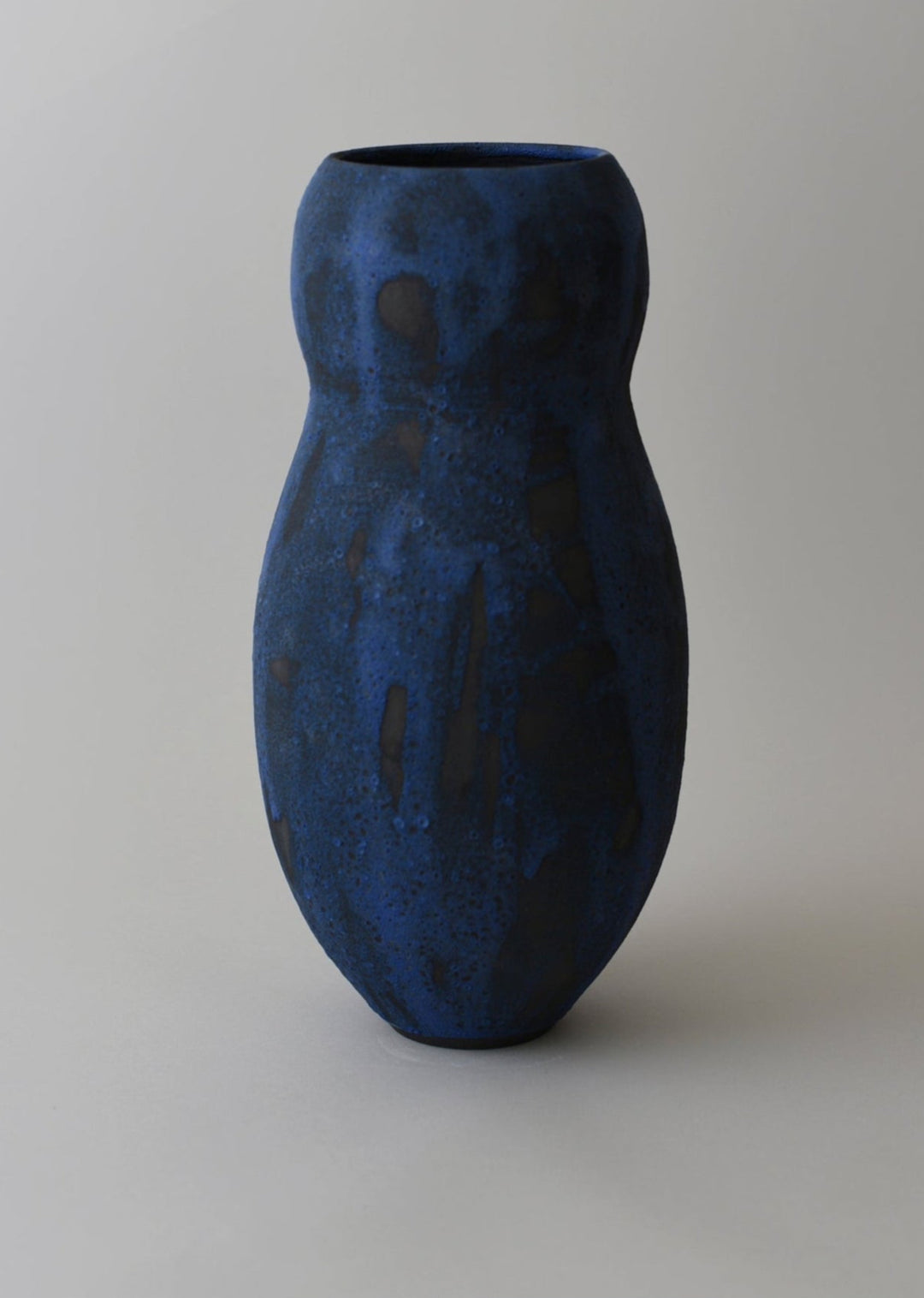Large Figure Vase in Brushed Cobalt - Victoria Morris Pottery