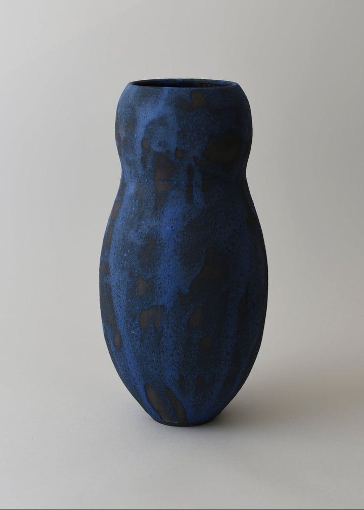 Large Figure Vase in Brushed Cobalt - Victoria Morris Pottery