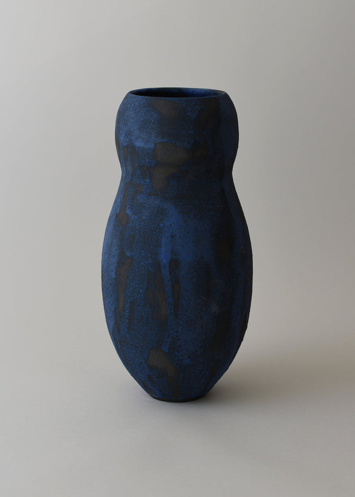 Large Figure Vase in Brushed Cobalt - Victoria Morris Pottery