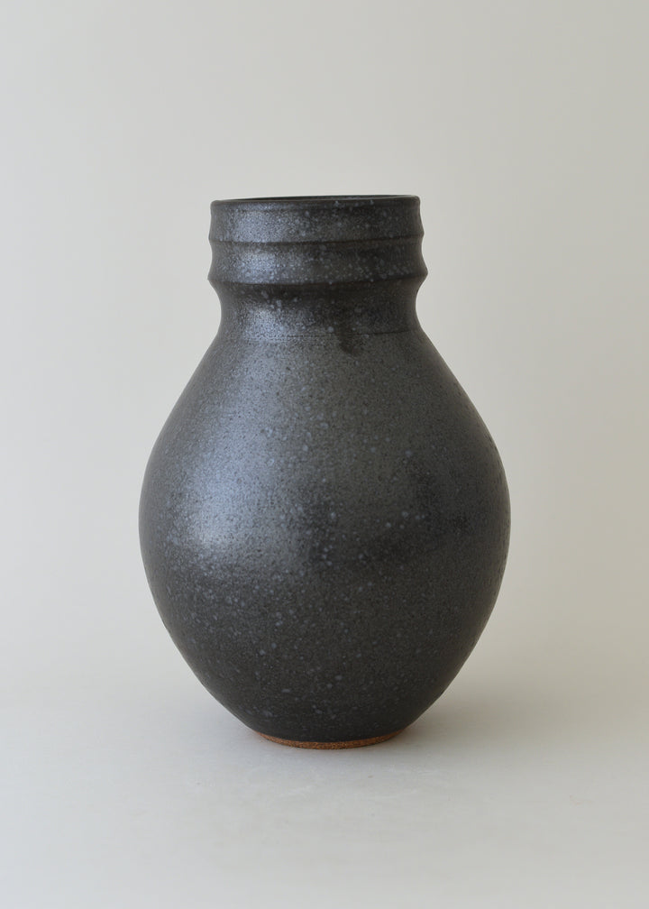 Large Flora Vase No.12 in Iron Black - Victoria Morris Pottery
