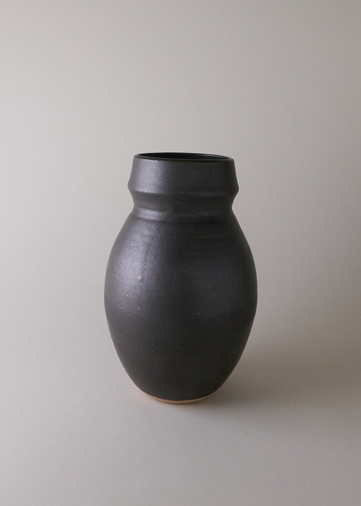 Flora Series Vase No.16 in Iron Black - Victoria Morris Pottery