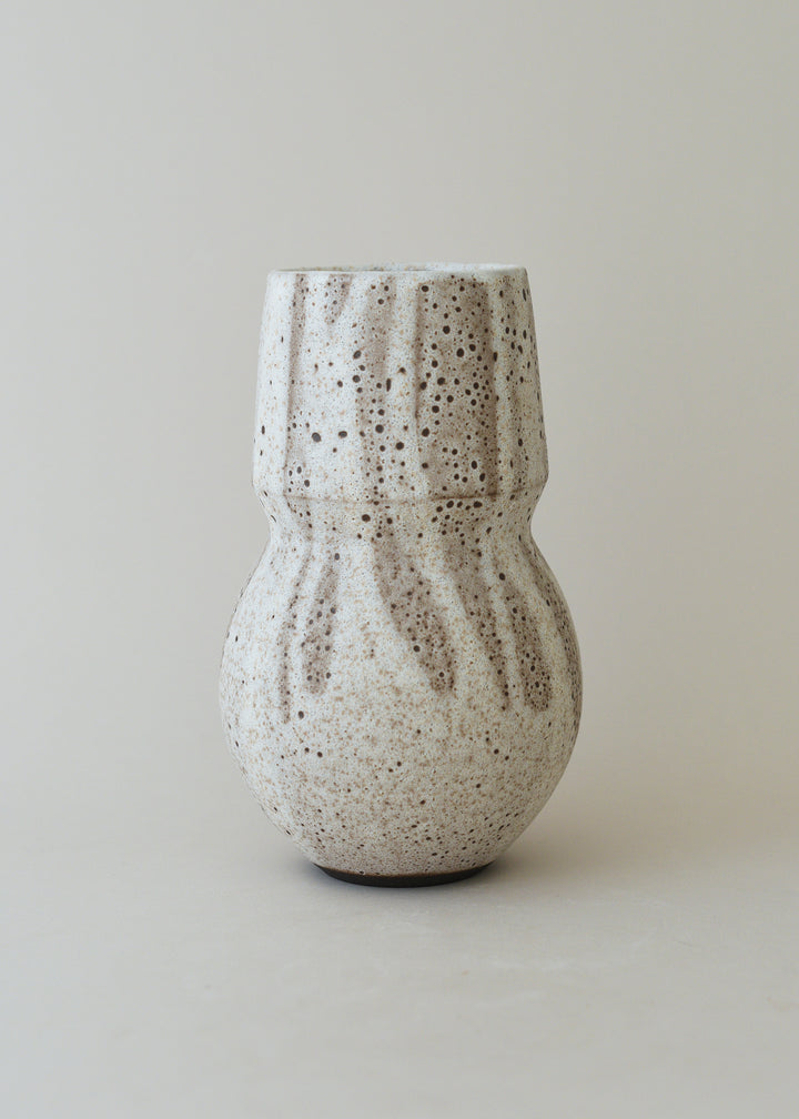Flora Series no. 4 Vase in Poured White - Victoria Morris Pottery