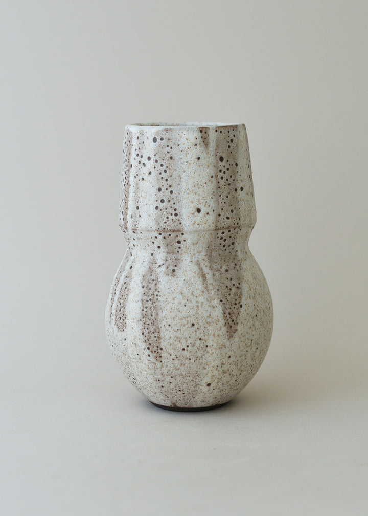 Flora Series no. 4 Vase in Poured White - Victoria Morris Pottery