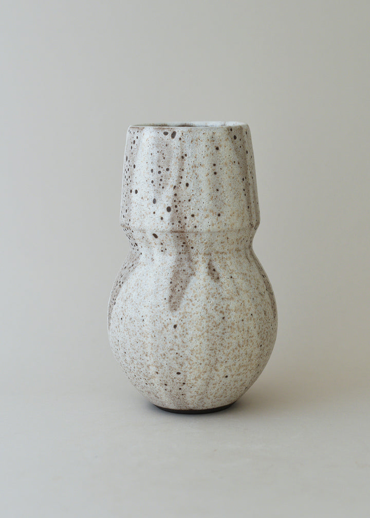 Flora Series no. 4 Vase in Poured White - Victoria Morris Pottery