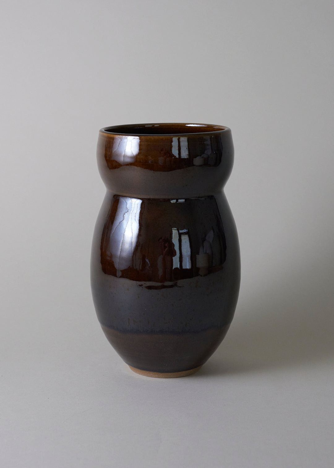 Gourd Series Vase No. 2 in Dark Amber - Victoria Morris Pottery