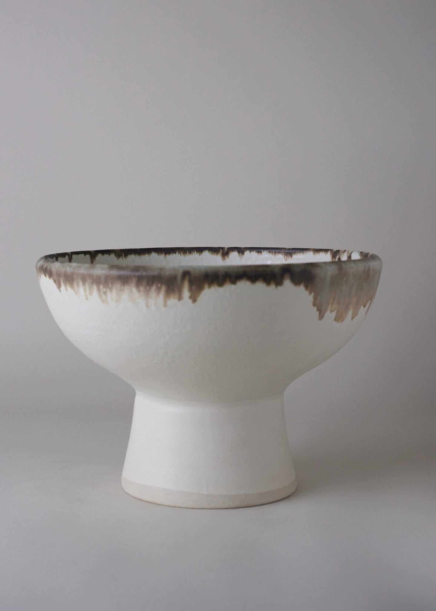 Large Footed Bowl in Bronzed Birch - Victoria Morris Pottery