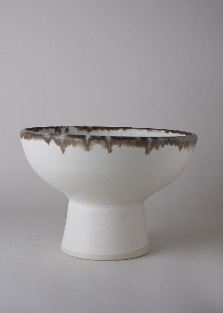 Large Footed Bowl in Bronzed Birch - Victoria Morris Pottery