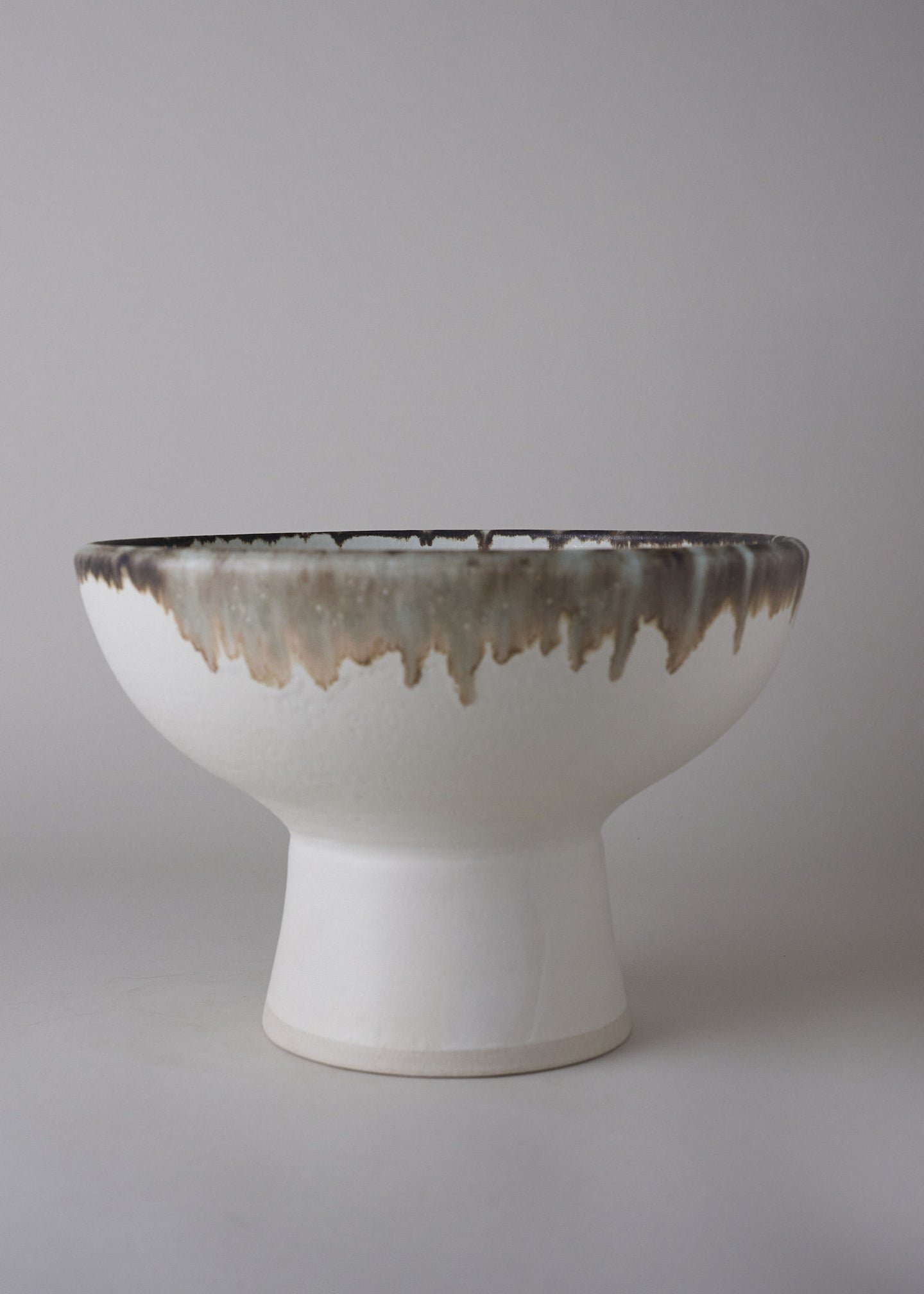 Large Footed Bowl in Bronzed Birch - Victoria Morris Pottery