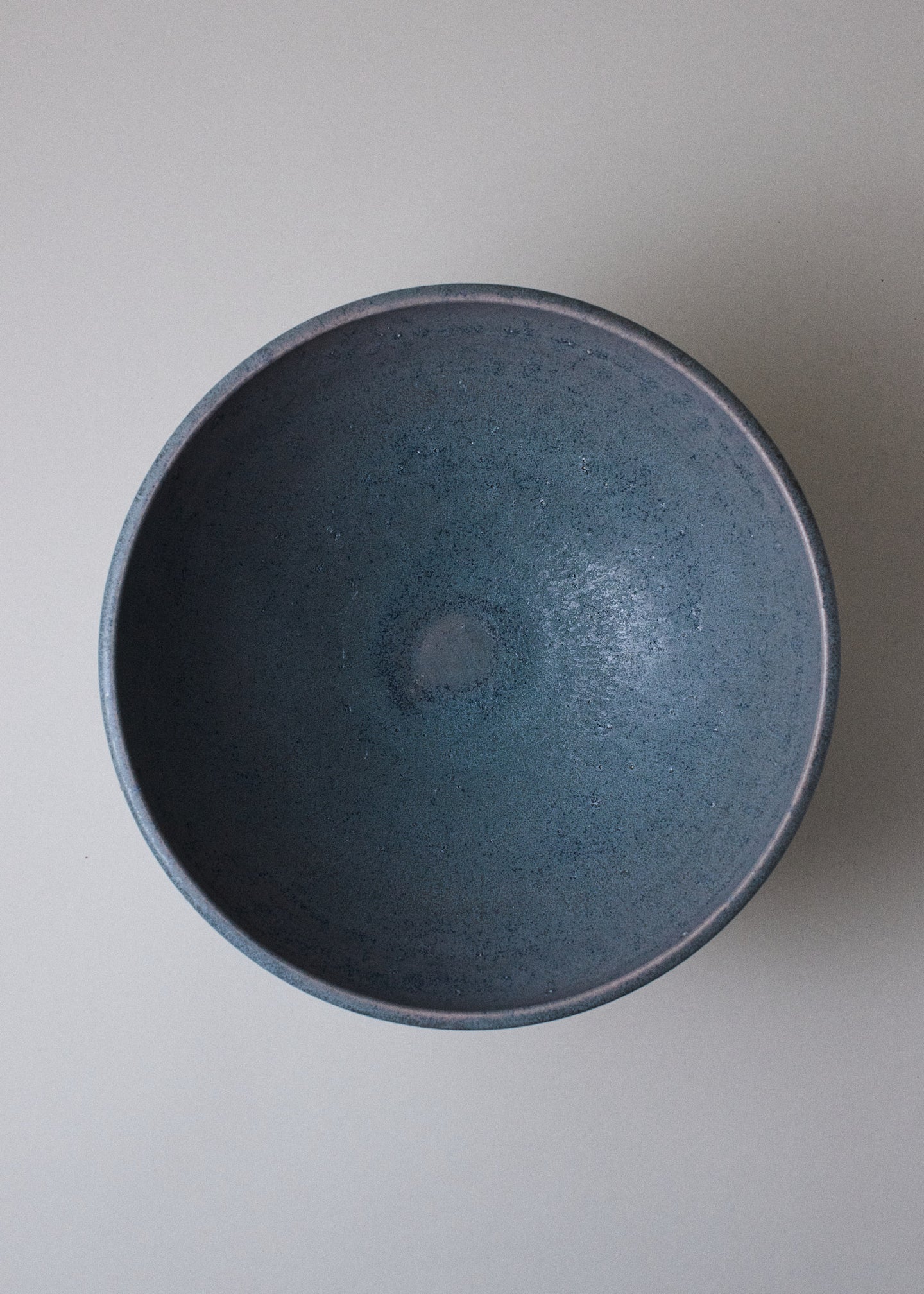 Large Footed Bowl in Denim - Victoria Morris Pottery