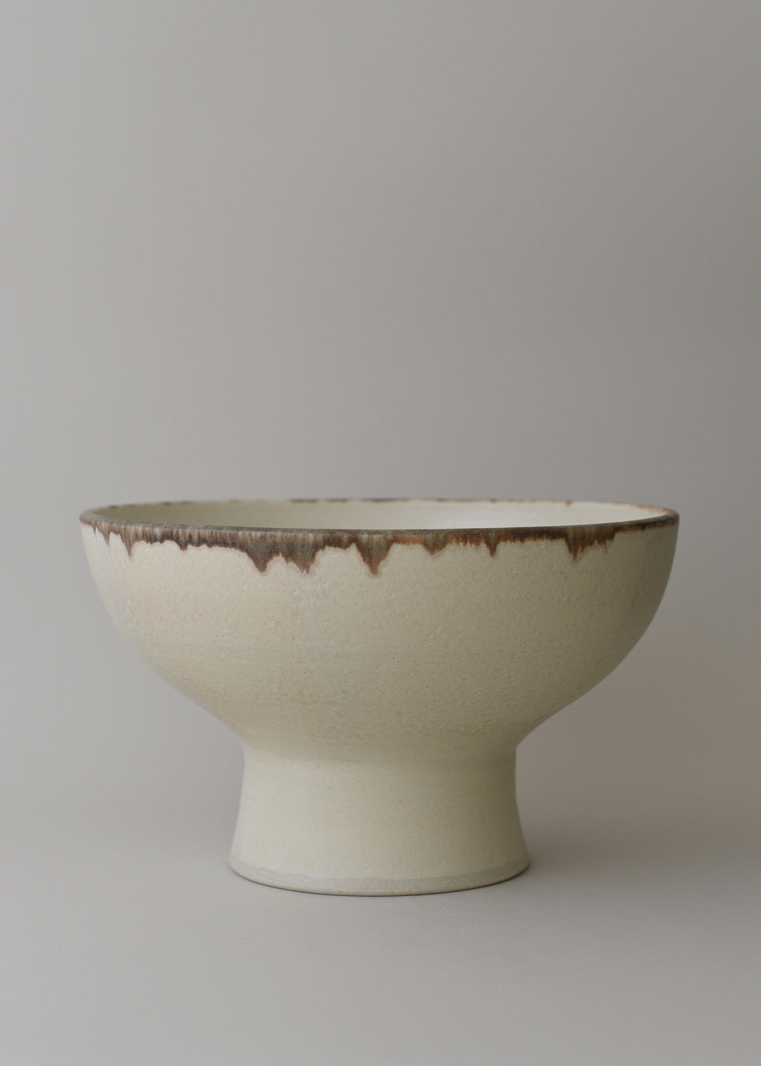 Large Footed Bowl in Bronzed Birch - Victoria Morris Pottery