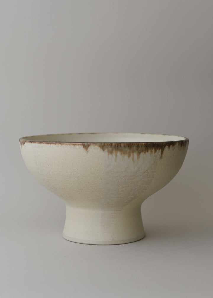 Large Footed Bowl in Bronzed Birch - Victoria Morris Pottery