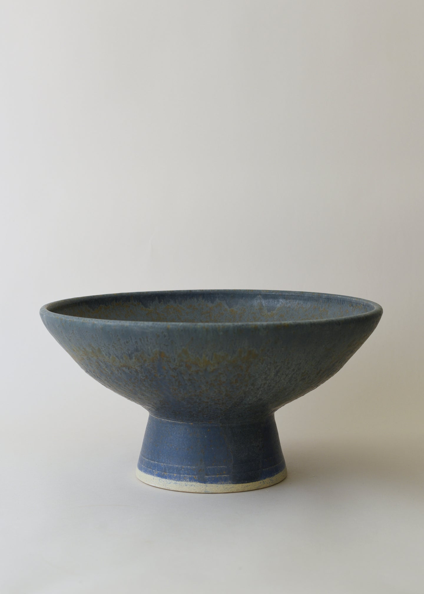Large Footed Bowl in Lake Blue - Victoria Morris Pottery