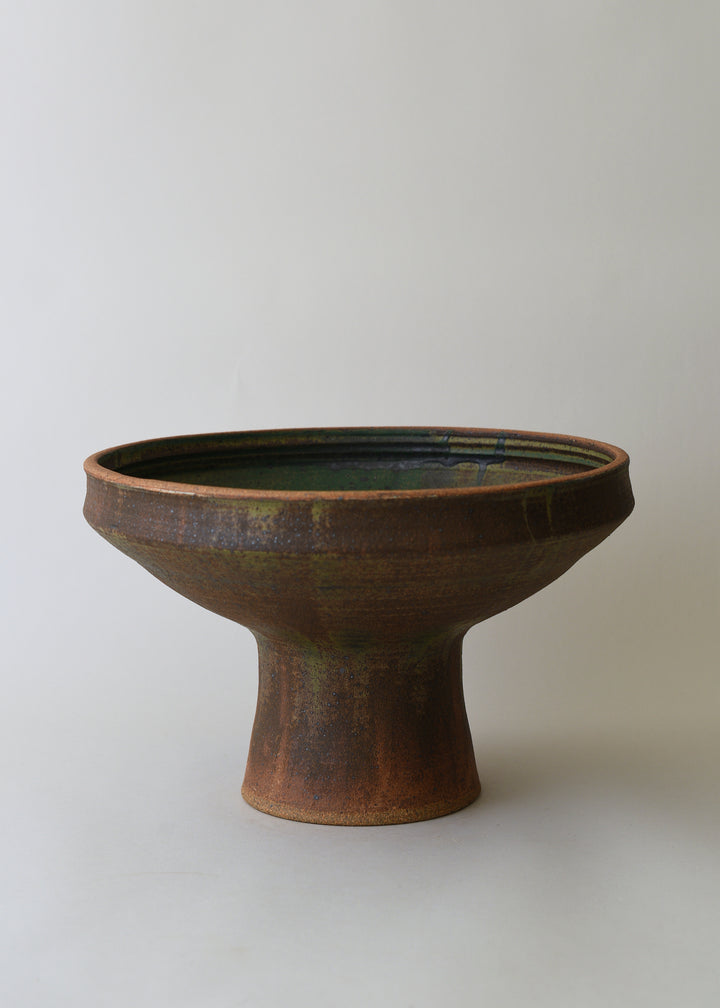 Elevated Bowl in Lichen - Victoria Morris Pottery